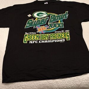 1997 Green Bay Packers Super Bowl Champions Tee Shirt. 1996-97 Season.